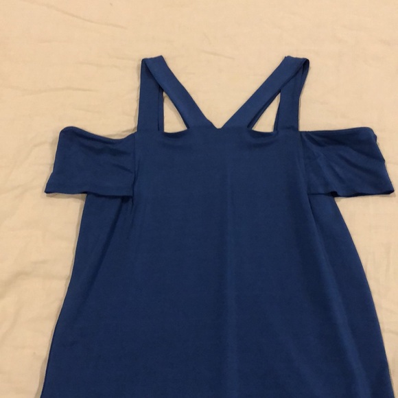 Ella Moss Blue Strappy Off Shoulder Dress - Picture 4 of 7